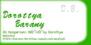 dorottya barany business card